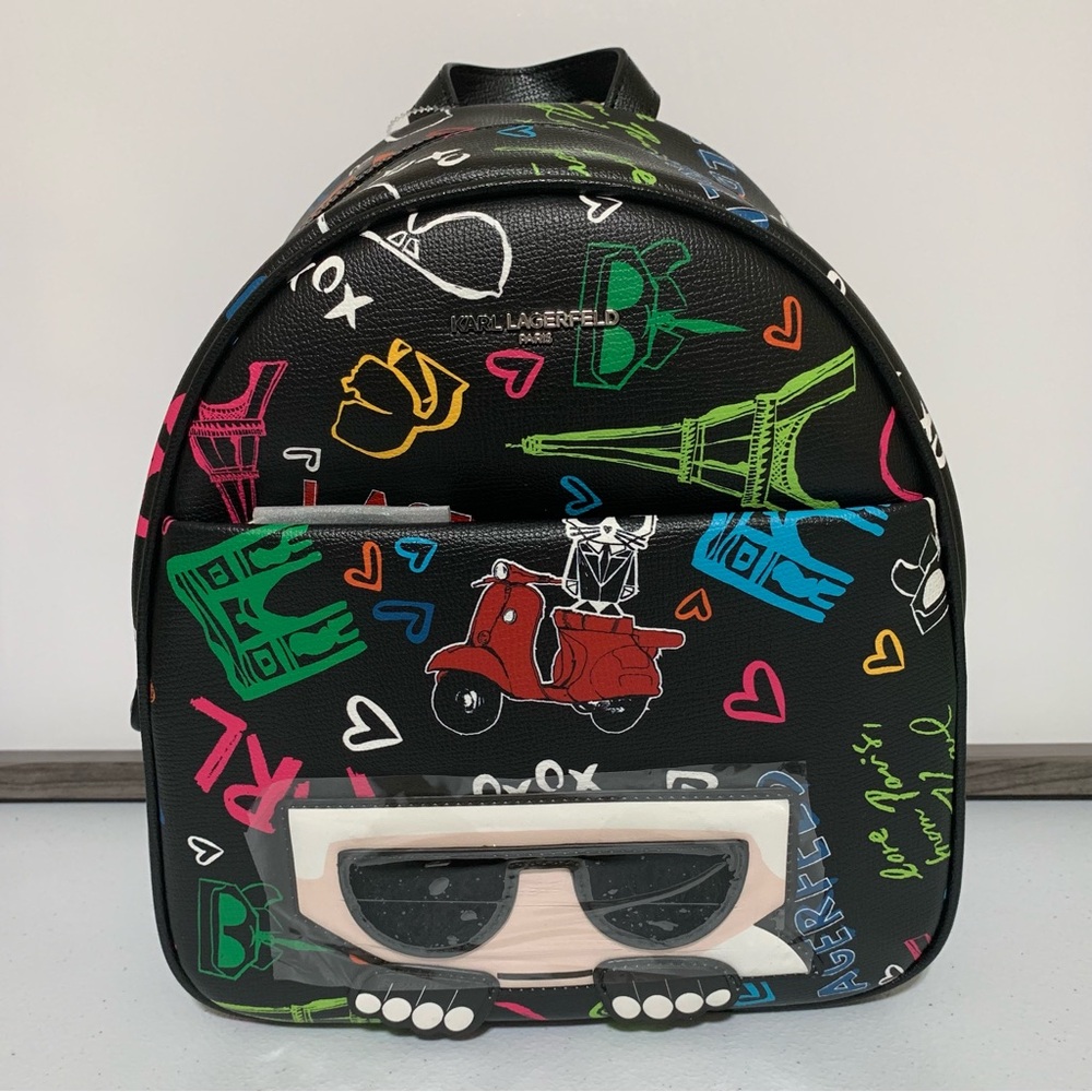 Karl Lagerfeld Paris™ Maybelle Collection Graffiti in Paris Mini Backpack-NWT